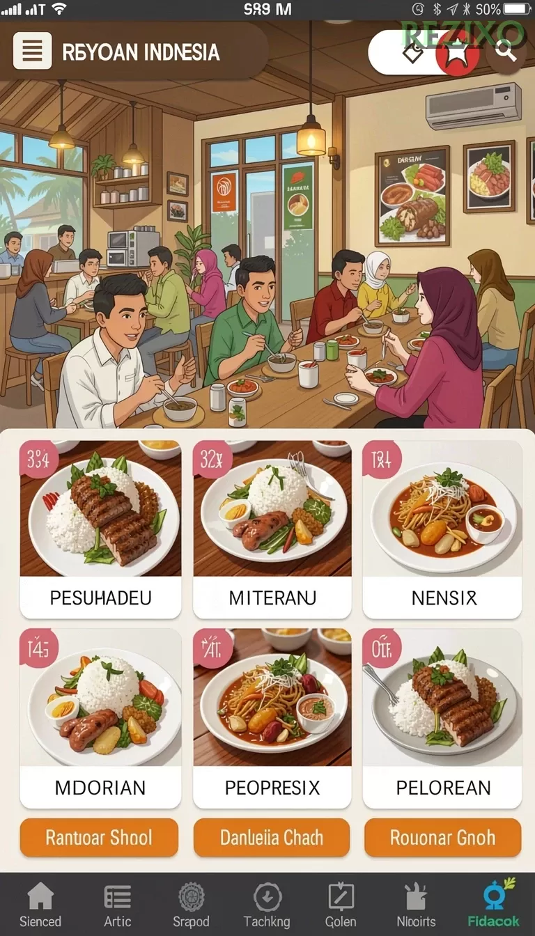 Cuplikan layar BORDER — menu navigasi